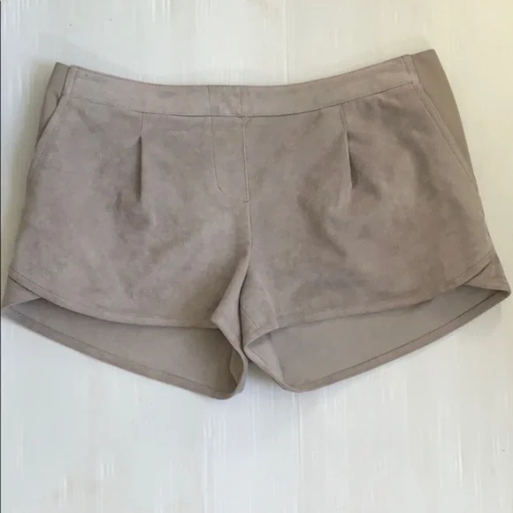 BCBG Maxazria Phillipa faux suede shorts. Medium